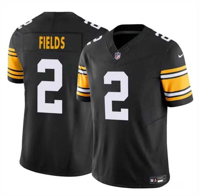 Men & Women & Youth Pittsburgh Steelers #2 Justin Fields Black 2024 F.U.S.E. Vapor Untouchable Limited Football Stitched Jersey